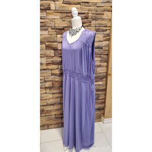 WOMAN WITHIN DRESS PURPLE SLEEVELESS POLY/RAYON SIZE 4X